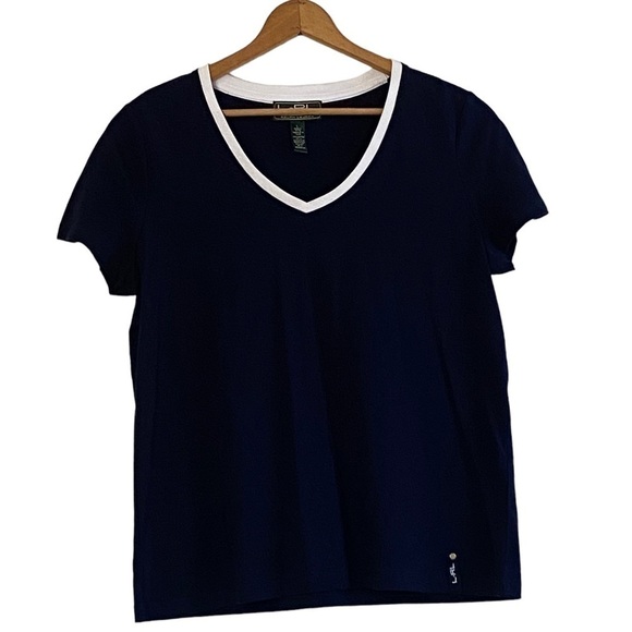 Lauren Ralph Lauren Tops - Lauren Active Ralph Lauren Navy Short Sleeve T-Shirt Size Large